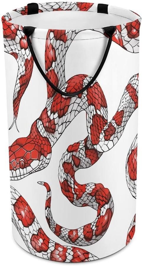 Wasmand Kledingmand Opbergen Vuile Was Waterdichte Coating 40x69cm Rood Wit