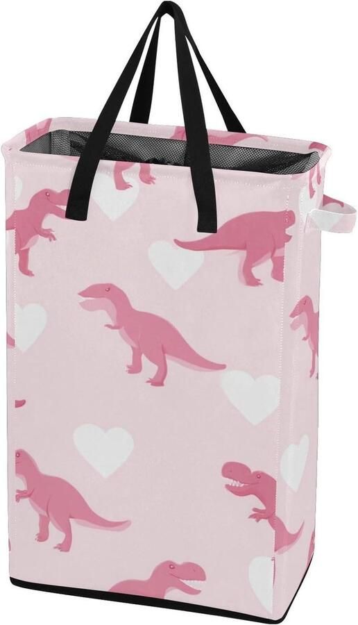 Wasmand Kledingmand Vuile Was Kleding Opbergen Waterdicht Oxford Stof 48 Liter Capaciteit Pastel Roze