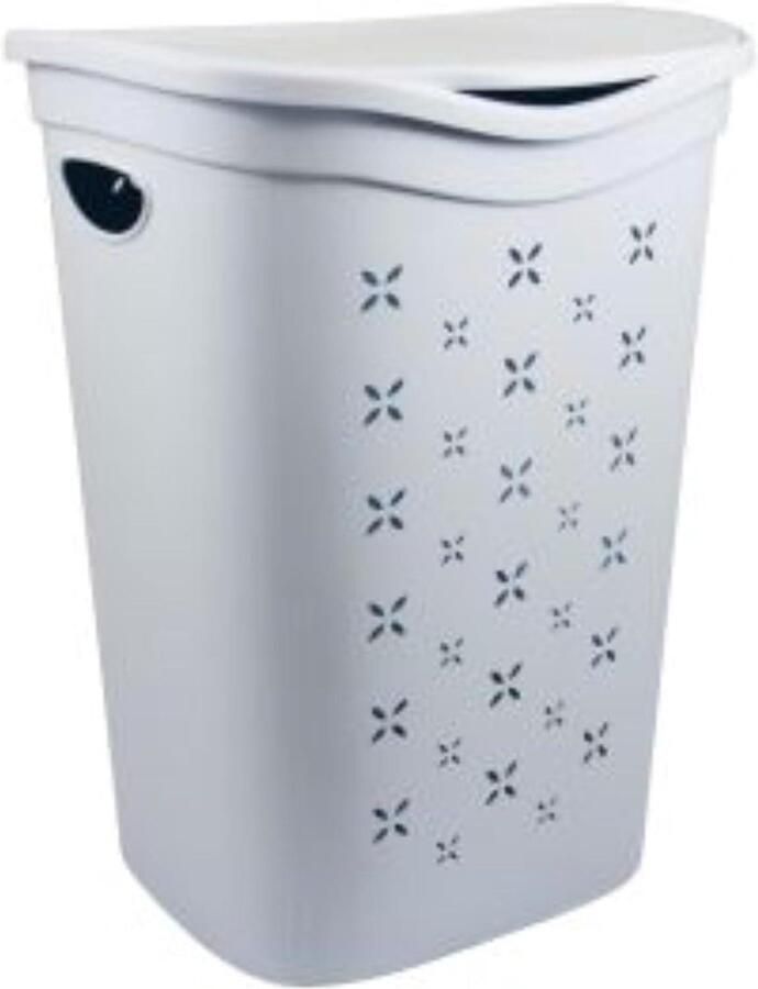 Wasmand Linnenmand Opbergmand Kleding Opbergen Met Deksel 50 cm Hoog Wit