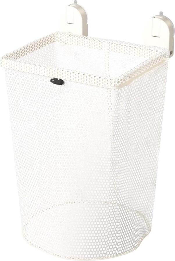 Wasmand Mesh Kledingmand Opvouwbaar Was Sorteren Wandmontage Zonder Boren 30x30 cm Creme