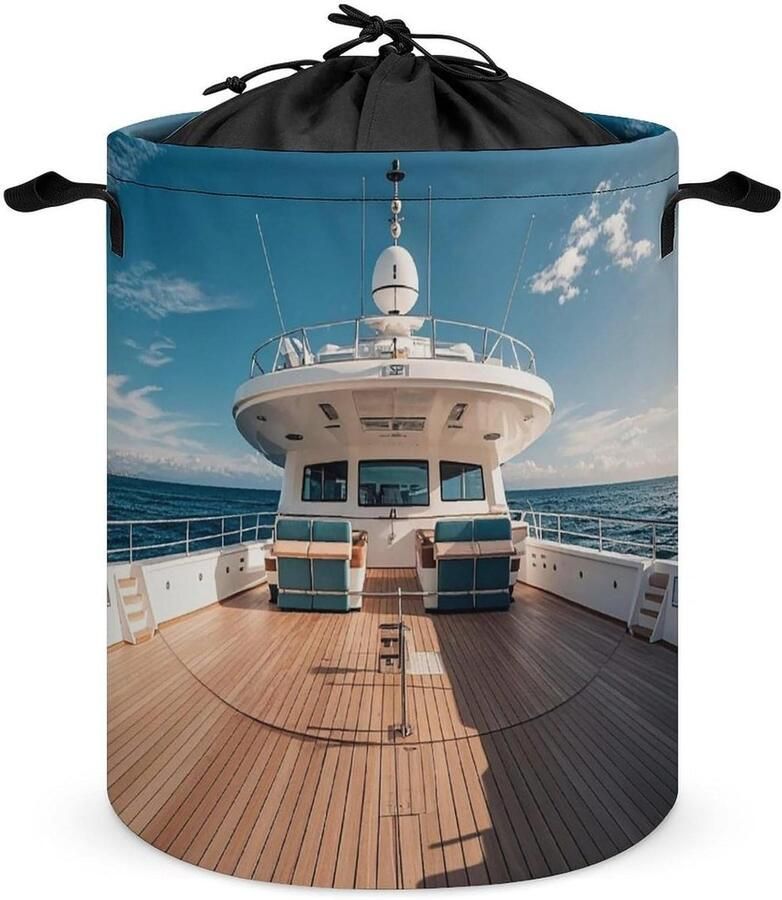 Wasmand met Deksel Kledingmand Vuile Was Kleding Opbergen Waterdichte Binnenlaag 44 x 35 cm Stijl