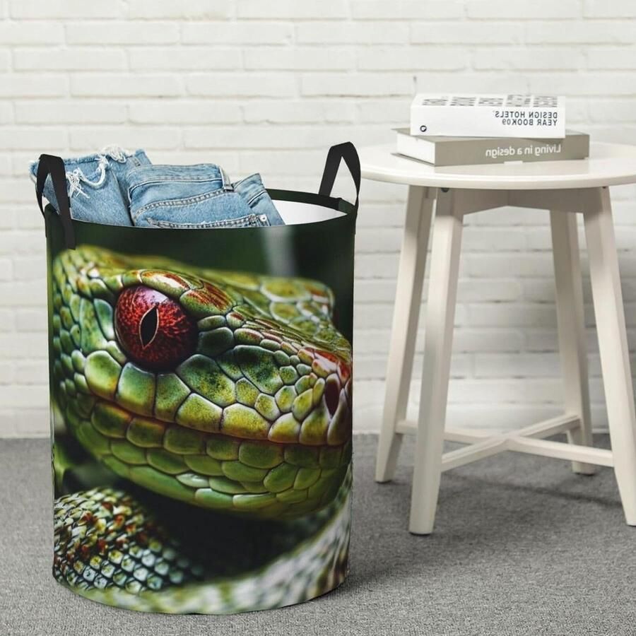 Wasmand met handgrepen Opbergmand Vuile kleding Waterdicht materiaal Grote capaciteit Zwart