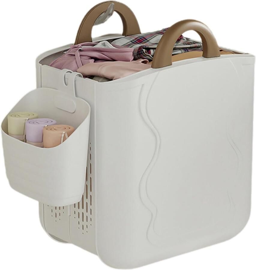 Wasmand met handvat Opvouwbare wasverzamelaar Wasgoed organiseren Ademend mesh design 39 x 40 x 48 cm