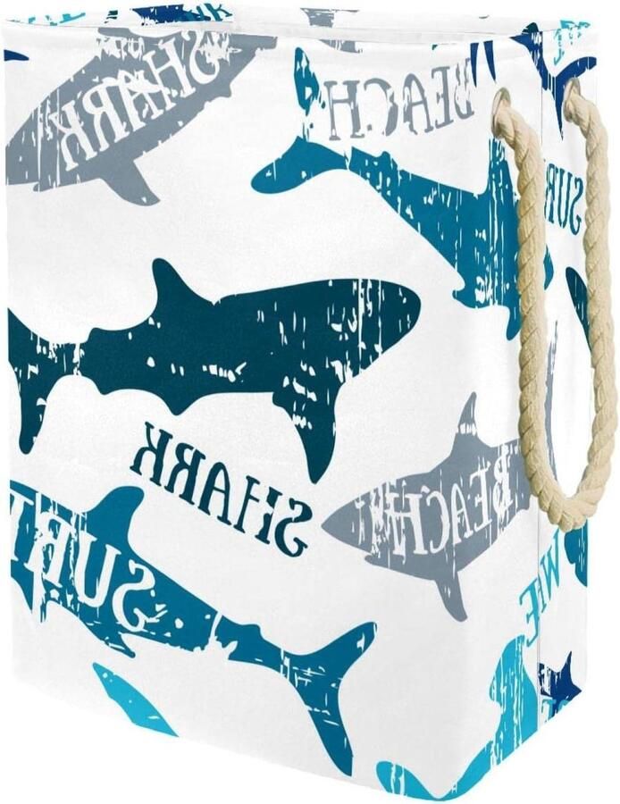 Wasmand met Handvat Vuile Was Opberger Kleding Opslag Waterdicht Oxford Doek 49x30x40.5 cm Meerkleurig