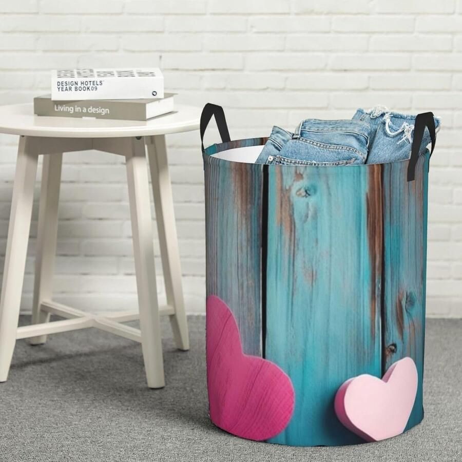 Wasmand met handvatten Opbergmand Ronde mand Kleding opbergen Lichtgewicht ontwerp 498 x 399 x 498 cm