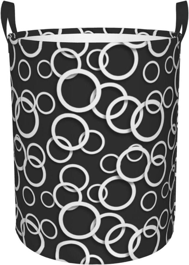 Wasmand met Ringen Kleding Opberger Kleding Sorteren Waterdicht Oxford Doek 40 x 50 cm Wit