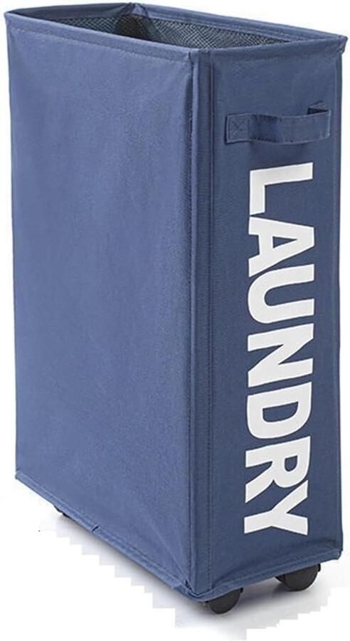 Wasmand met wielen Kleding opberger Kleding sorteren Grote capaciteit 10L x 10B x 10H mm Blauw