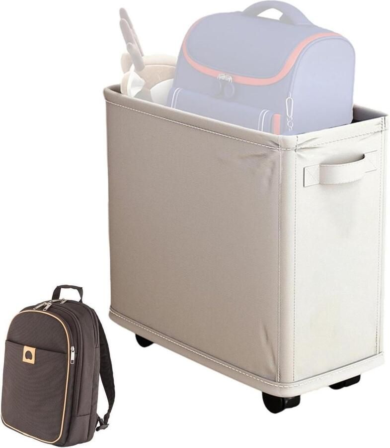 Wasmand met wielen Opvouwbare mand Kleding sorteren Waterdicht Oxford stof 42 x 20.2 x 8.4 cm