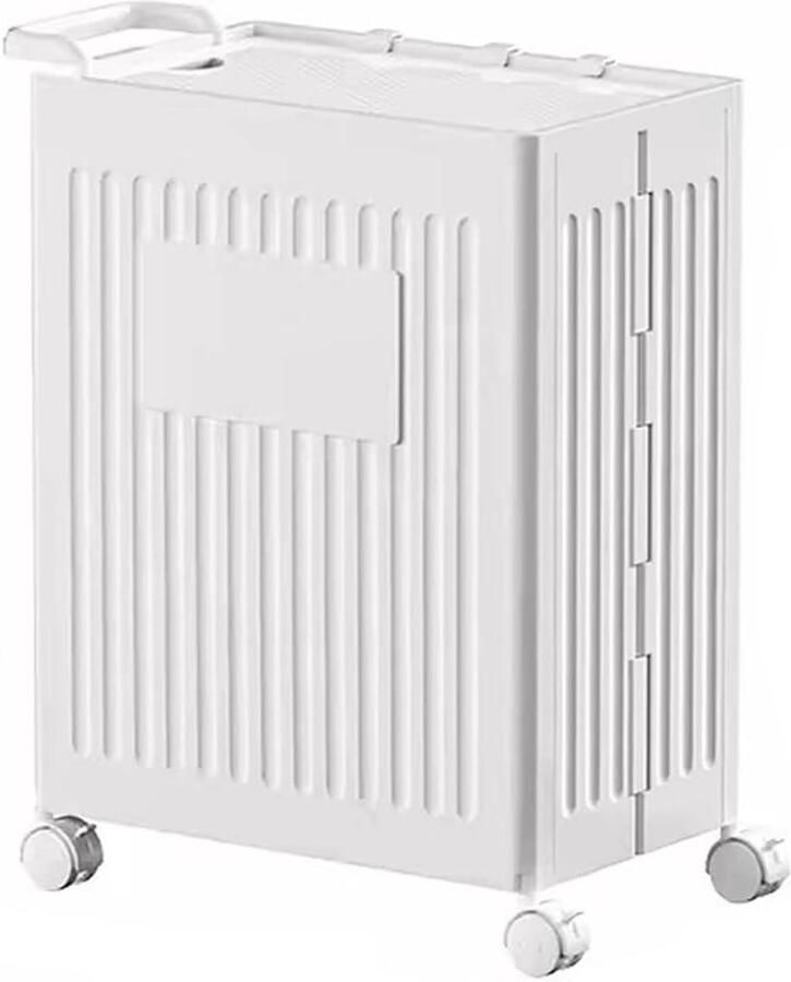 Wasmand met wieltjes Opvouwbare mand Was sorteren Smalle dunne uitvoering 39 x 25 x 52.5 cm
