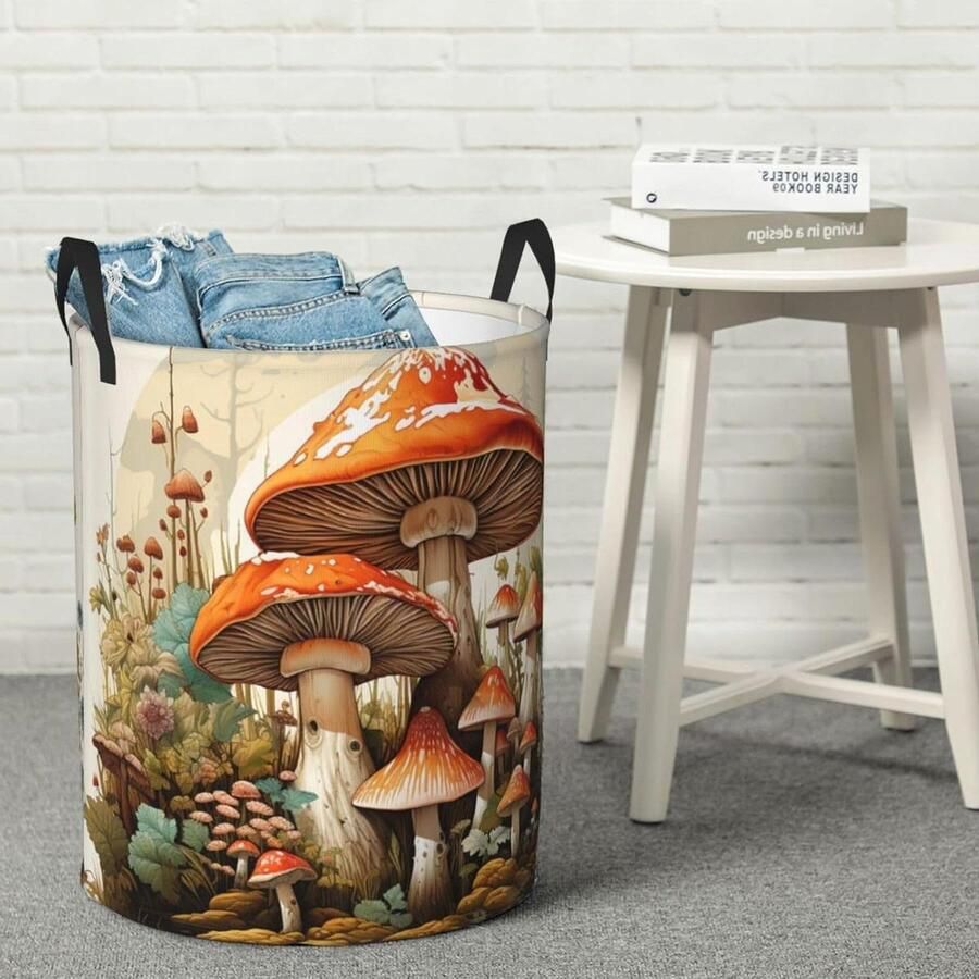 Wasmand Opbergmand Kleding Opbergen Waterdicht Materiaal 50 x 40 cm Zwart