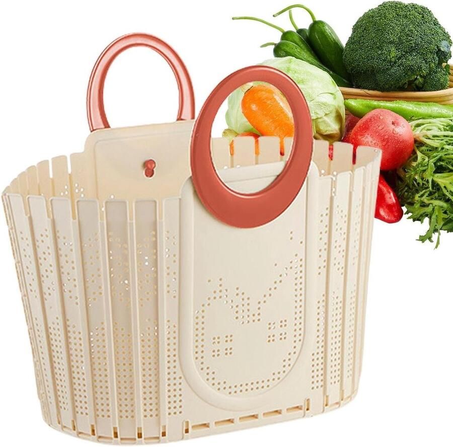 Wasmand Opbergmand Was Sorteren Ademend Ventilatiegaas 38x23x33cm Rood