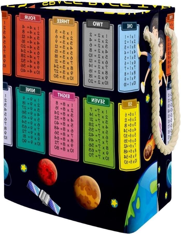 Wasmand Opbergmand Was Sorteren Waterdicht Oxford Doek 49x30x40.5 cm Meerkleurig