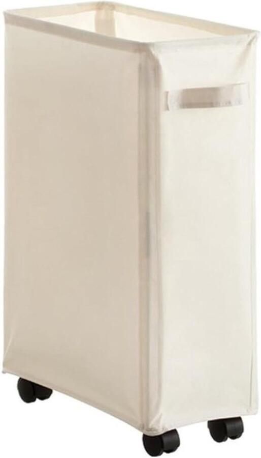 Wasmand Opvouwbaar Kledingmand Rollend Kleding Opbergen Met Duurzame Wielen 39x19x58 cm Grijs