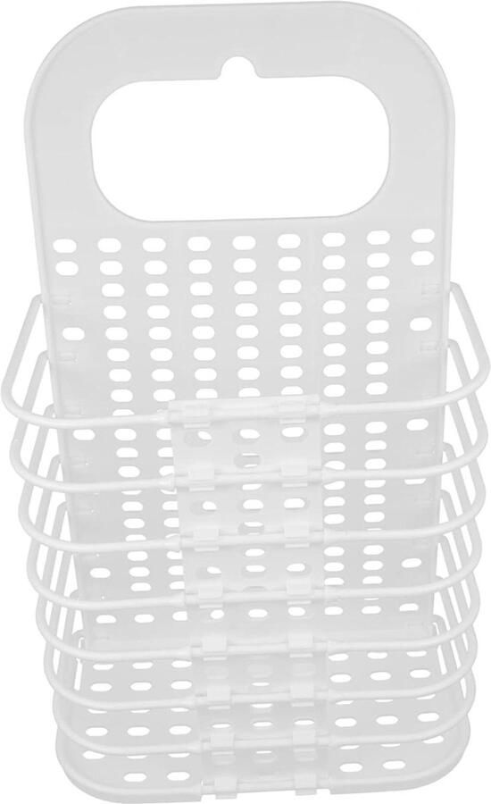 Wasmand Opvouwbaar Opbergmand Ruimte Besparen Aan Muur Hangbaar Medium Wit
