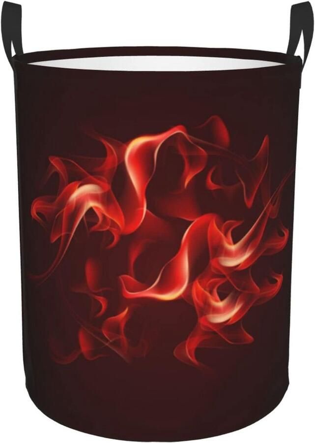 Wasmand Opvouwbare mand Kleding opbergen Waterdicht Oxford doek Grote capaciteit Zwart met print