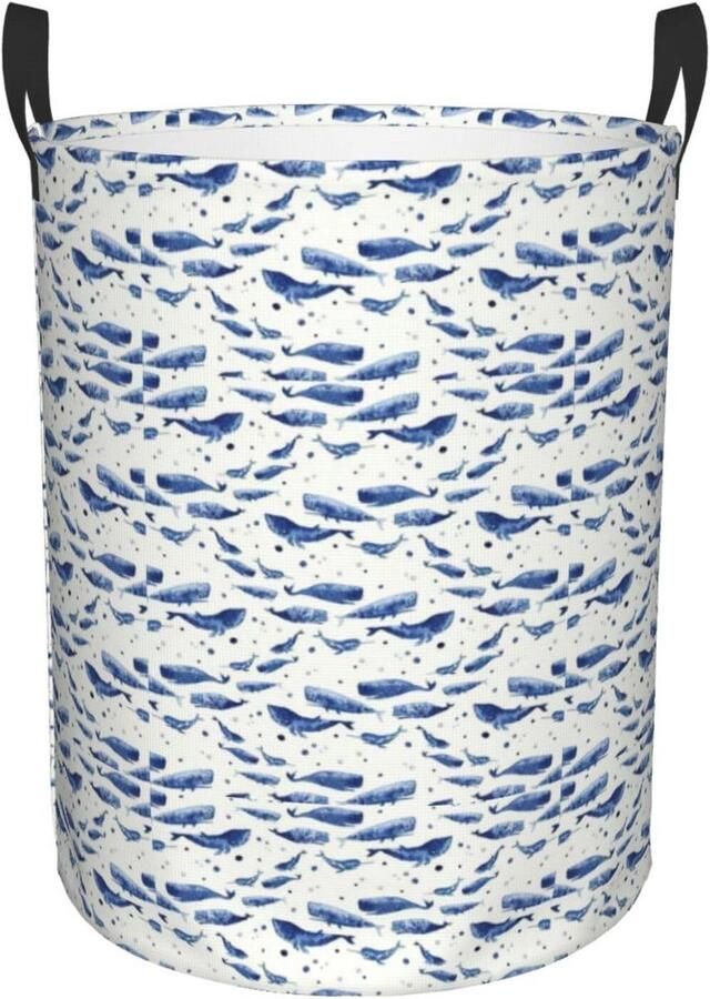 Wasmand Rond Kledingmand Opbergbak Huishoudelijke Opslag Waterdicht Oxford Materiaal 50 x 40 cm Zwart