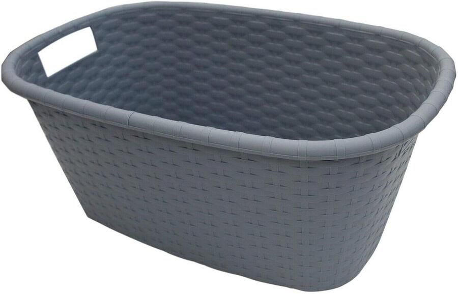Wasmand Rotan Linnenmand Mand Kleding Opbergen Uniek Ontwerp 35 Liter Donkerblauw