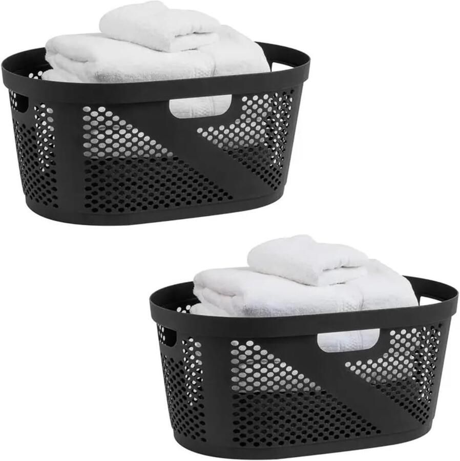 Wasmand Set Kleding Mand Was Sorteren Grote Capaciteit 2 stuks 40L Kleur1
