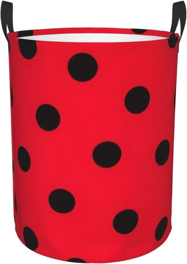 Wasmand Stippen Opvouwbare mand Kleding sorteren Waterafstotend 33 cm hoog Zwart - Foto 1