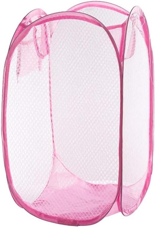 Wasmand Vuile kleren mand Kleding opbergen Inklapbaar ontwerp Grote capaciteit Roze