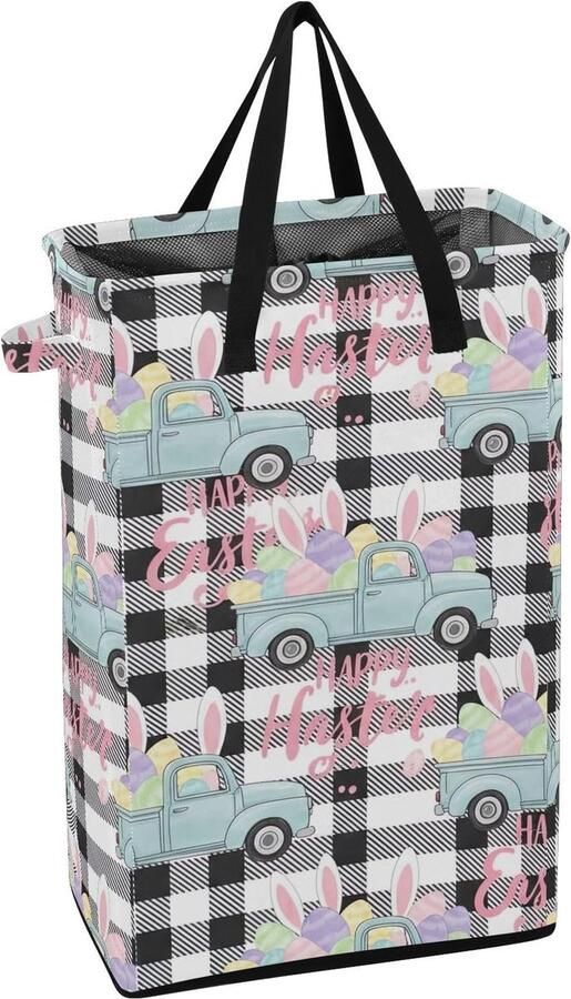 Wasmand Vuile kleren mand Ruimte besparen Opvouwbaar en stevig 48L Plaid Vintage