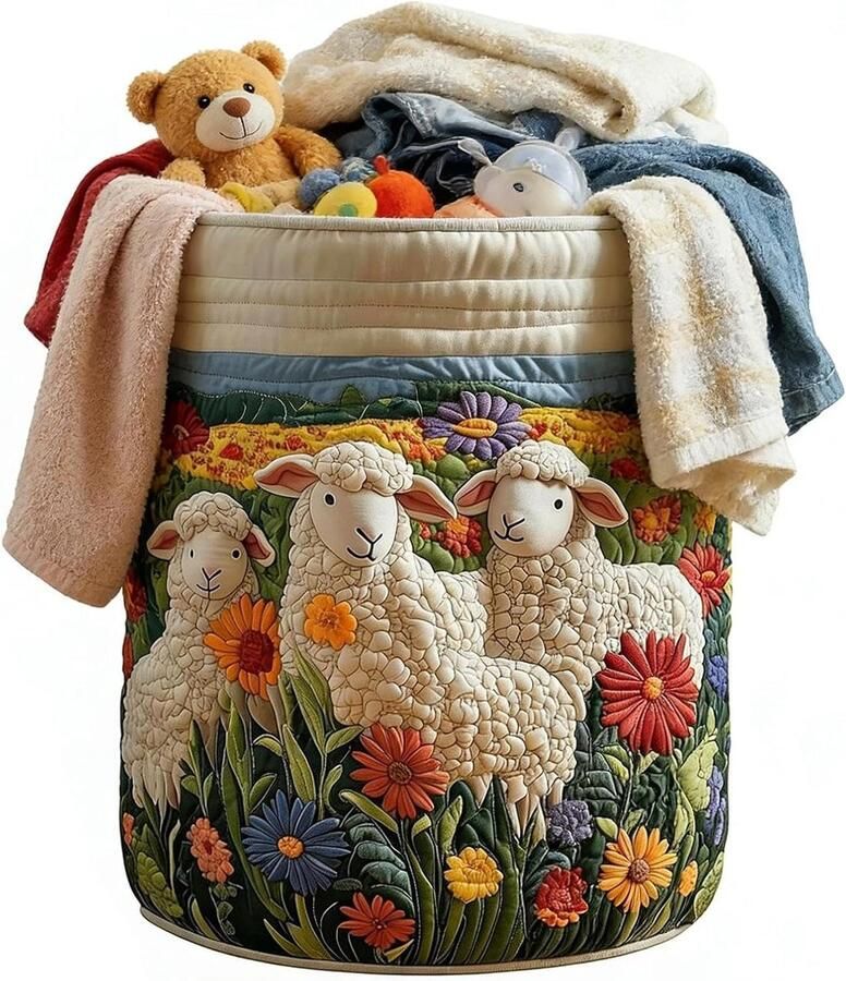 Wasmand Vuile Was Mand Opbergen Spullen Gewatteerd Ontwerp 45 x 50 cm Niet gespecificeerd