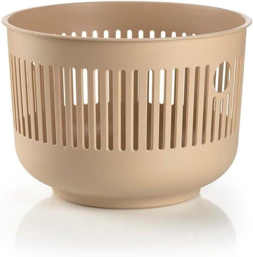 Wasmand Wasbox Opbergmand Vuilnis Sorteren Open Organisch Design 40 cm diameter Camel