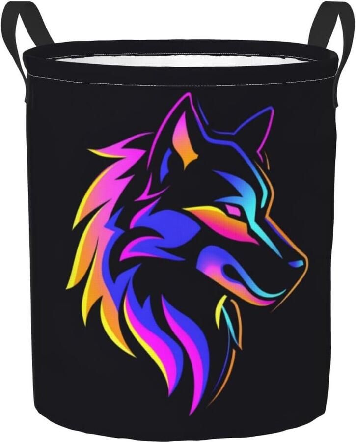 Wasmand Wolf Line Kledingmand Opvouwbaar Wasgoed Opbergen Waterdicht Oxford Weefsel 40 x 50 cm Kleur 816