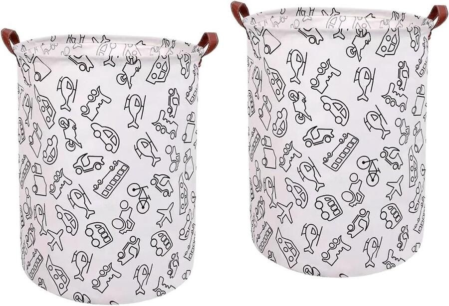 Wasmanden Set Opbergmand Wasverzamelaar Kamer Organiseren Zelfstaand Behoudt Vorm 100 liter 40x40x50 cm Grijs
