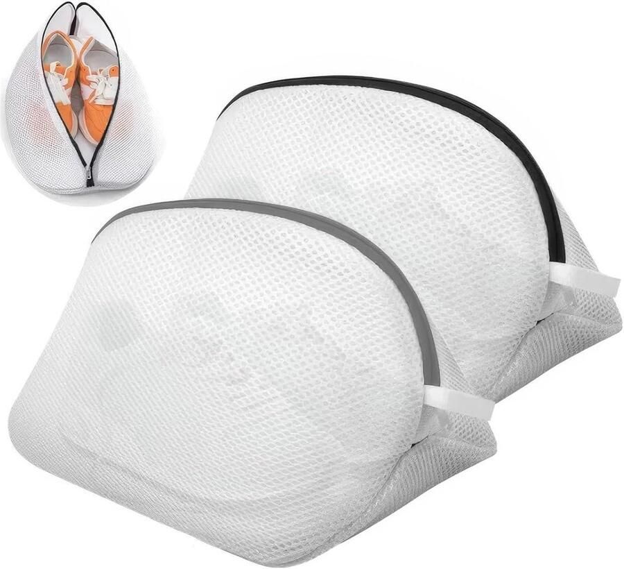 Wasmanden Set Schoen Tassen Schoenen Wassen Drie Laags Net 2 Stuks Grijs