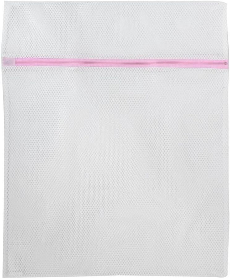 Wasnet Zak Lingerie Net Kleding Beschermen Ultra Fijn Mesh 50 x 60cm Roze Wit