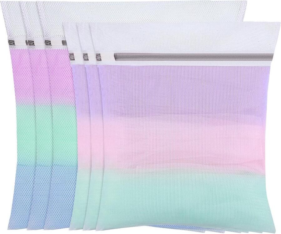 Wasnetten voor wasmachine Wasmachinezakken Kleding beschermen Set van 6 stuks 2 maten Wit