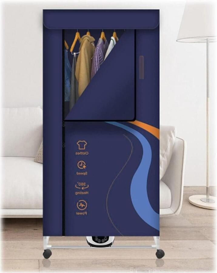Wasrek Droger Kledingdroger Kast Kleding Snel Drogen Dubbellaags Structuur 150 cm One Color