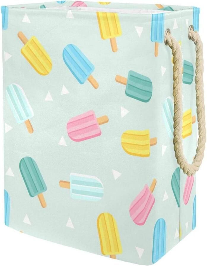 Wasserij Mand Vuile Kleding Mand Kleding Opbergen Waterdicht Oxford Doek 49x30x40.5 cm Meerkleurig