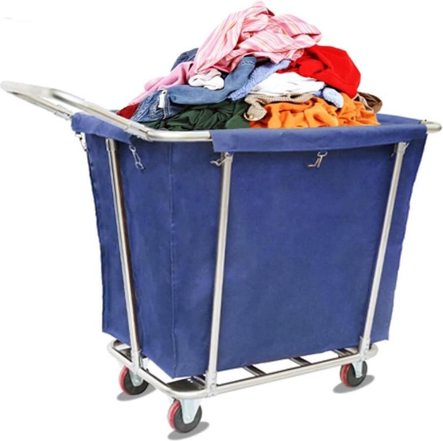 Wassorteermand Linnenkar Was Sorteren Met Wielen Grote Capaciteit Blauw