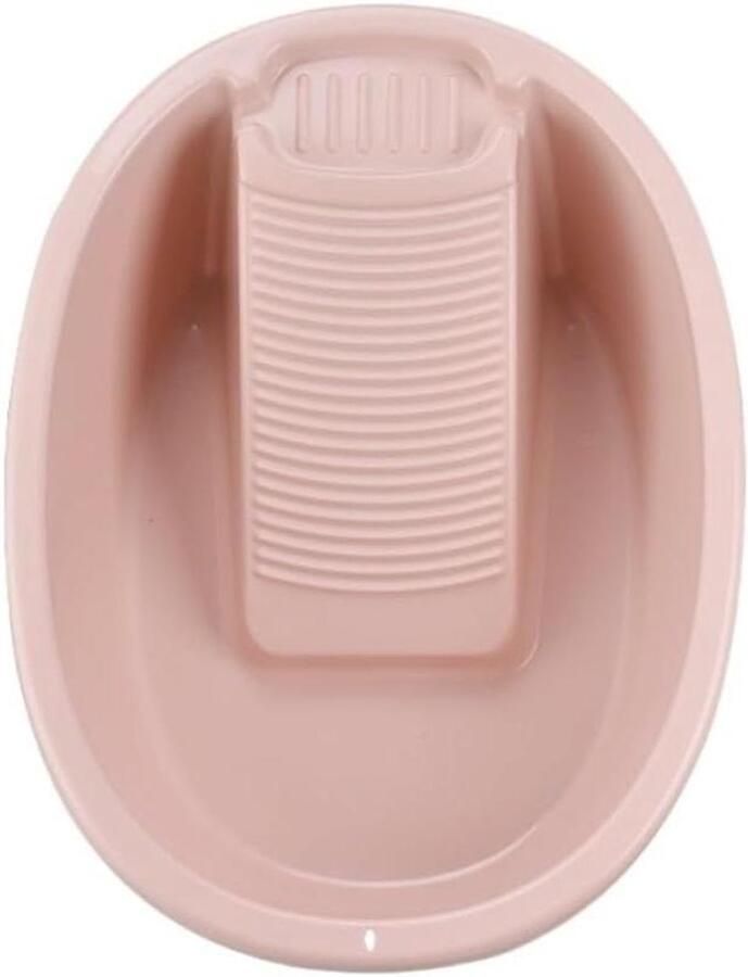 Wastobbe met wasbord Handwas set Efficiënt wassen Geïntegreerd ontwerp Compact formaat Roze