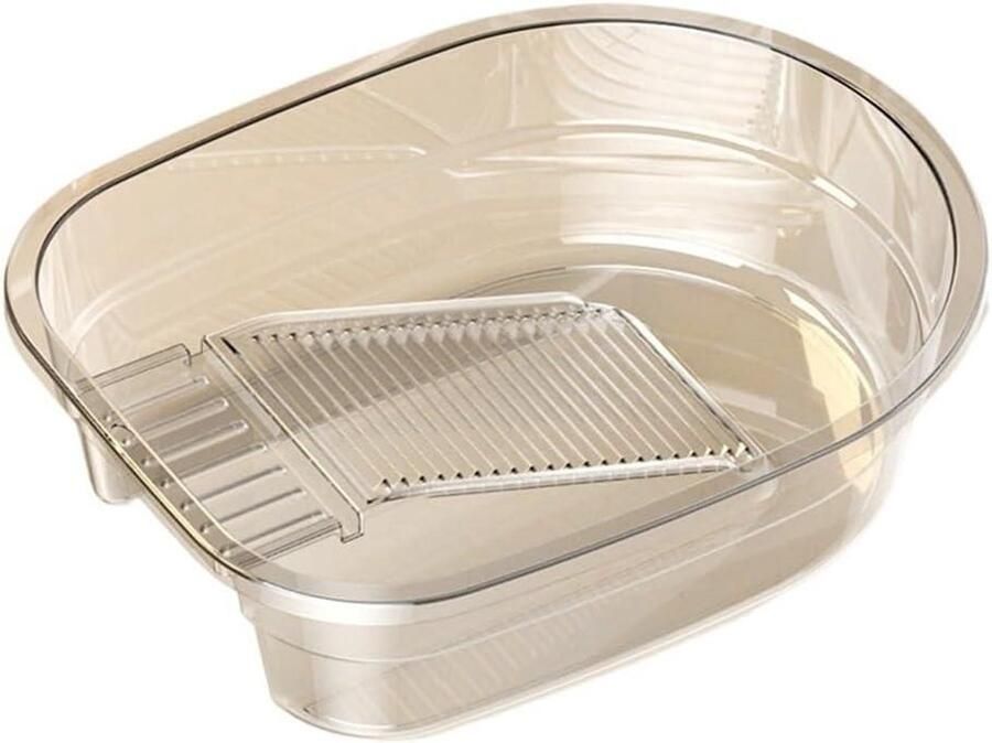 Wastobbe met wasbord Handwas tool Handmatig wassen Geïntegreerd ontwerp Compact Transparant - Foto 1