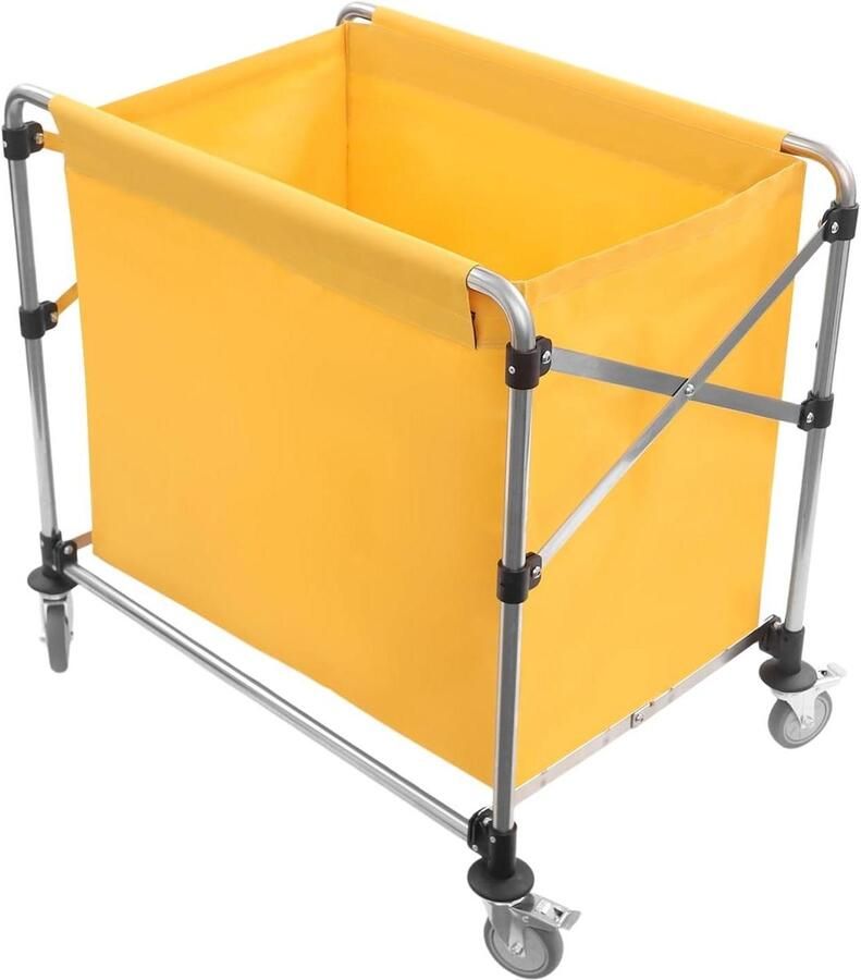 Waswagen Wassorteerwagen Efficiënt Wassen Hoge Draagkracht 90x60x88cm Geel
