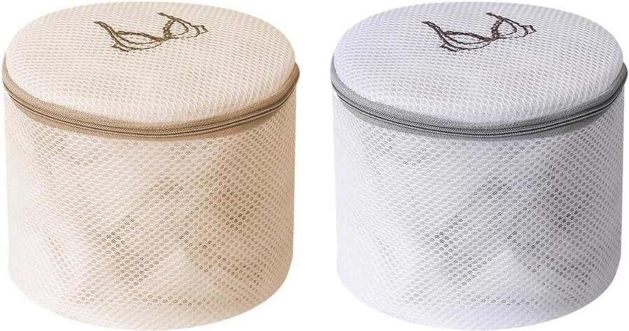 Waszak 2-delig met dubbele verdikking Anti-klitten zak voor wasmachine Geschikt voor ondergoed beha's en sokken 15 × 17 cm