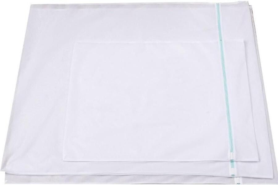 Waszak Extra Groot Wasnet Duurzaam Kleding Beschermen Versterkte Stiksels 60 x 80 cm Wit
