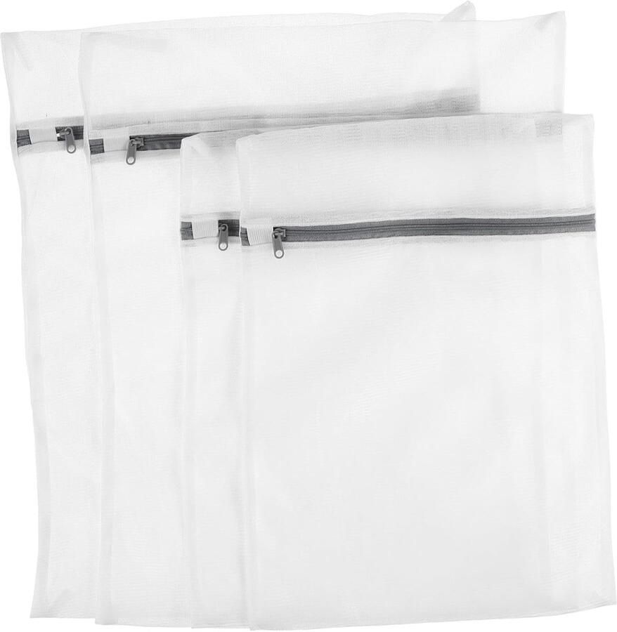 Waszakken Fijn Mesh Wasmachinezakken Netzakken Delicate Kleding Wassen Machineveilige Rits 50x40cm Grijs