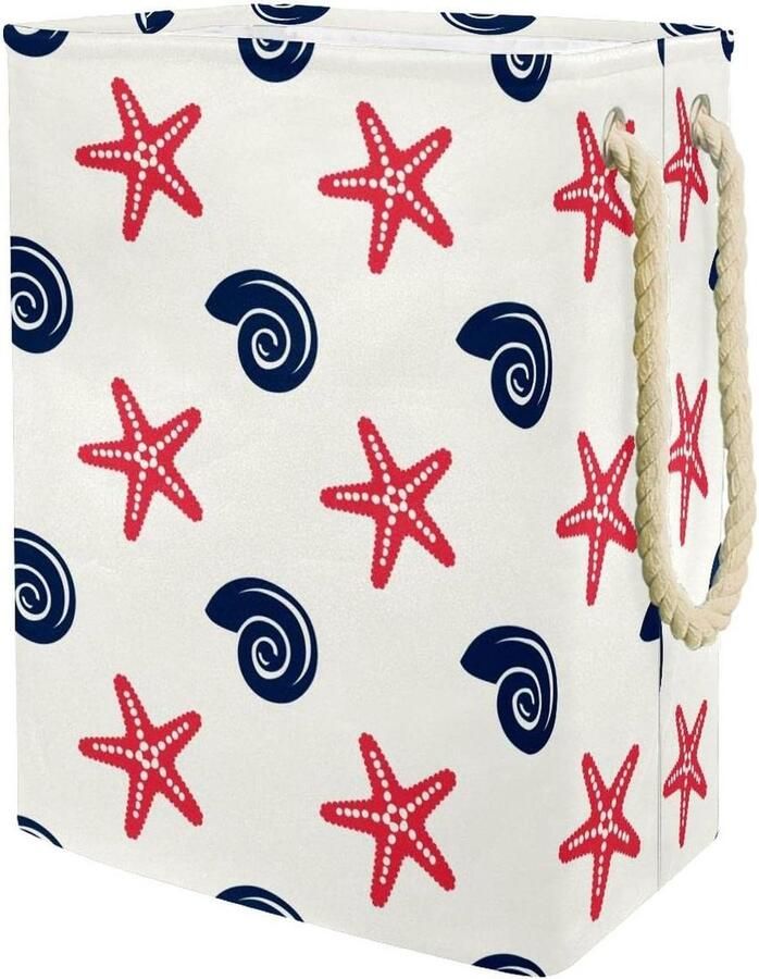 Waterdichte Wasserij Mand Vuile Kleding Mand Kleding Opbergen Met Handvatten 49x30x40.5 cm Meerkleurig
