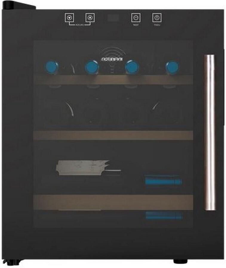 Wijnkoelkast Wijnkast Koeler Wijn Bewaren No Frost Systeem 15 flessen Crystal Black - Foto 1