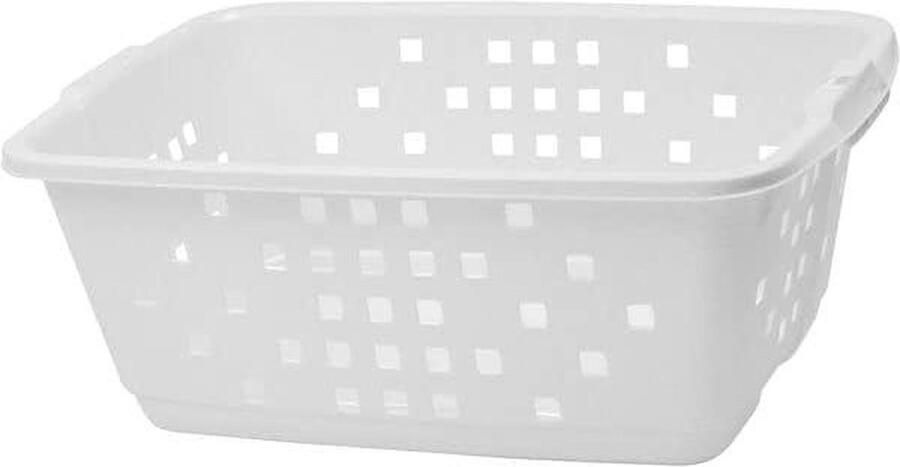 Witte Was Mand Kledingmand Opvouwbaar Kleding Opbergen Robuuste Kunststof 62x44x24 cm Wit