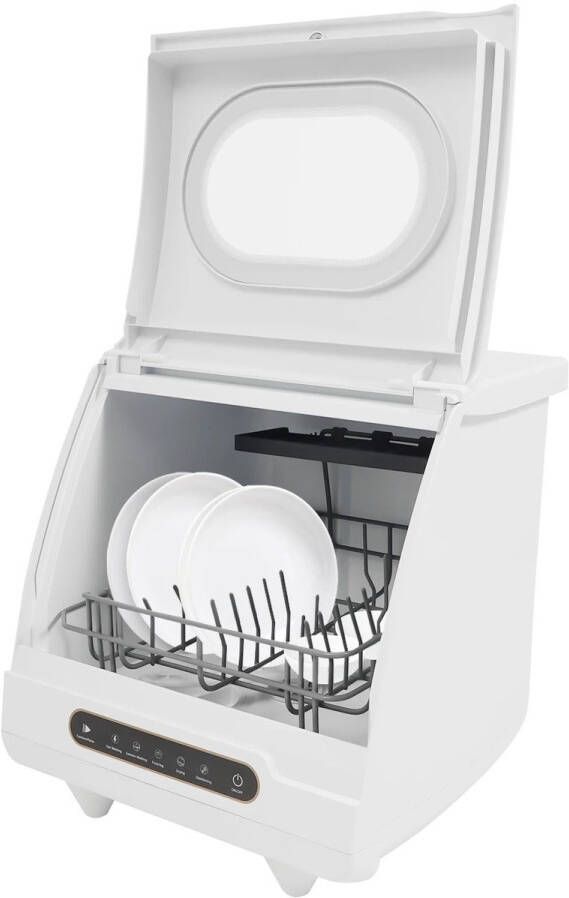 Yoin mini vaatwasser Kleine vaatwasser Mini afwashmachine Draagbare vaatwasser 800W 45x45x38 cm Wit 5 functies