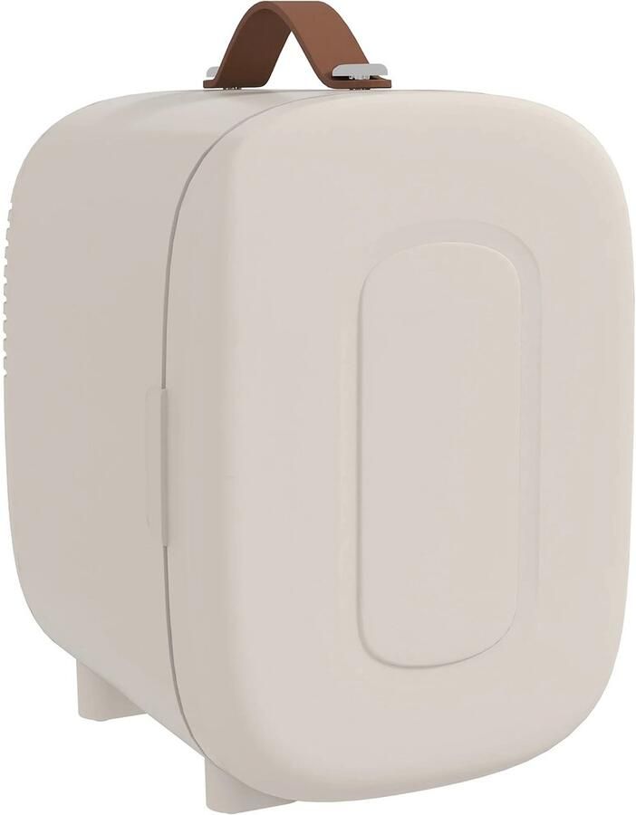 Zerova Cosmetische koelkast 4L Mini koelkast Beaty Koelkast Tafelmodel Koelen en Verwarmen 20 3 x 26 3 x 28 cm Créme Wit