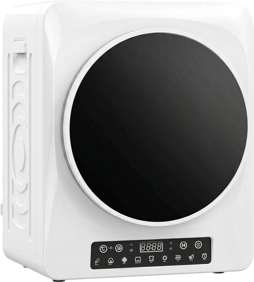 Sogiol Kompakte Wasdroger 5kg Afvoerdroger met Touchscreen 1000 W timer en temperatuurinstellingen wit