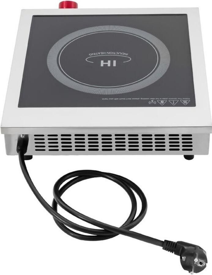 Elektrische Inductiekookplaat 3500 W Zwart 43 cm Breedte RVS Voor Horeca En Thuisgebruik