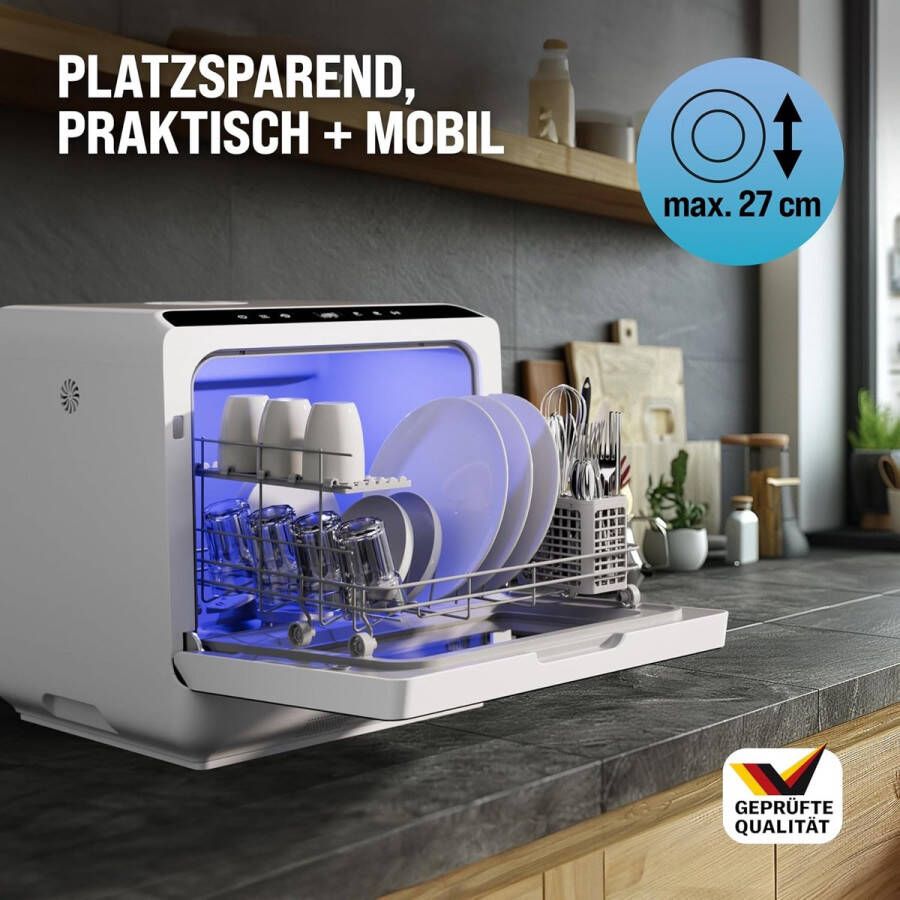 Equivera Camping Vaatwasser Mini Vaatwasser Kleine Vaatwasser Smalle Vaatwasser Mini Afwasmachine Portable Vaatwasser Draagbare Vaatwasser Tafelvaatwasser