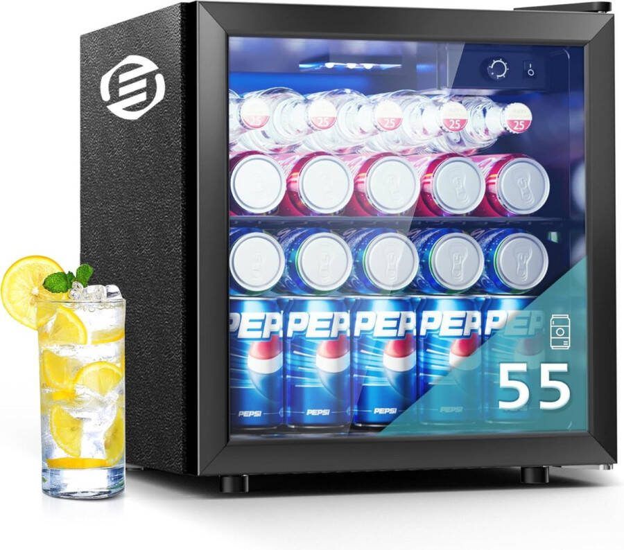 Equivera Mini Fridge for Drinks Kleine Koelkast Mini Koelkasten Minibar Mini Fridge Mini Koelkast Mini Koelkastje Must have voor in Huis!